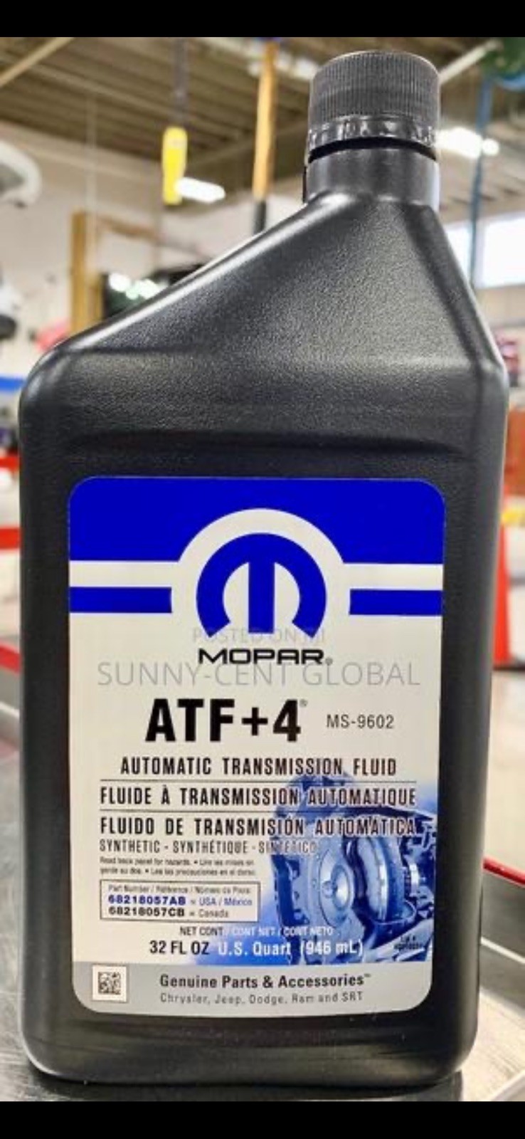 Mopar 68218057AB ATF+4 Automatic Transmission Fluid, 1 Quart