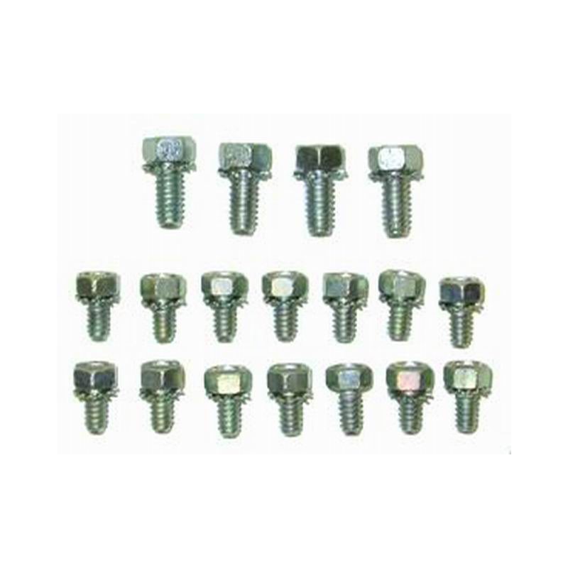 RPC Engine Oil Pan Bolt Set R0006; Hex Head Chrome Steel for 262-400 SBC