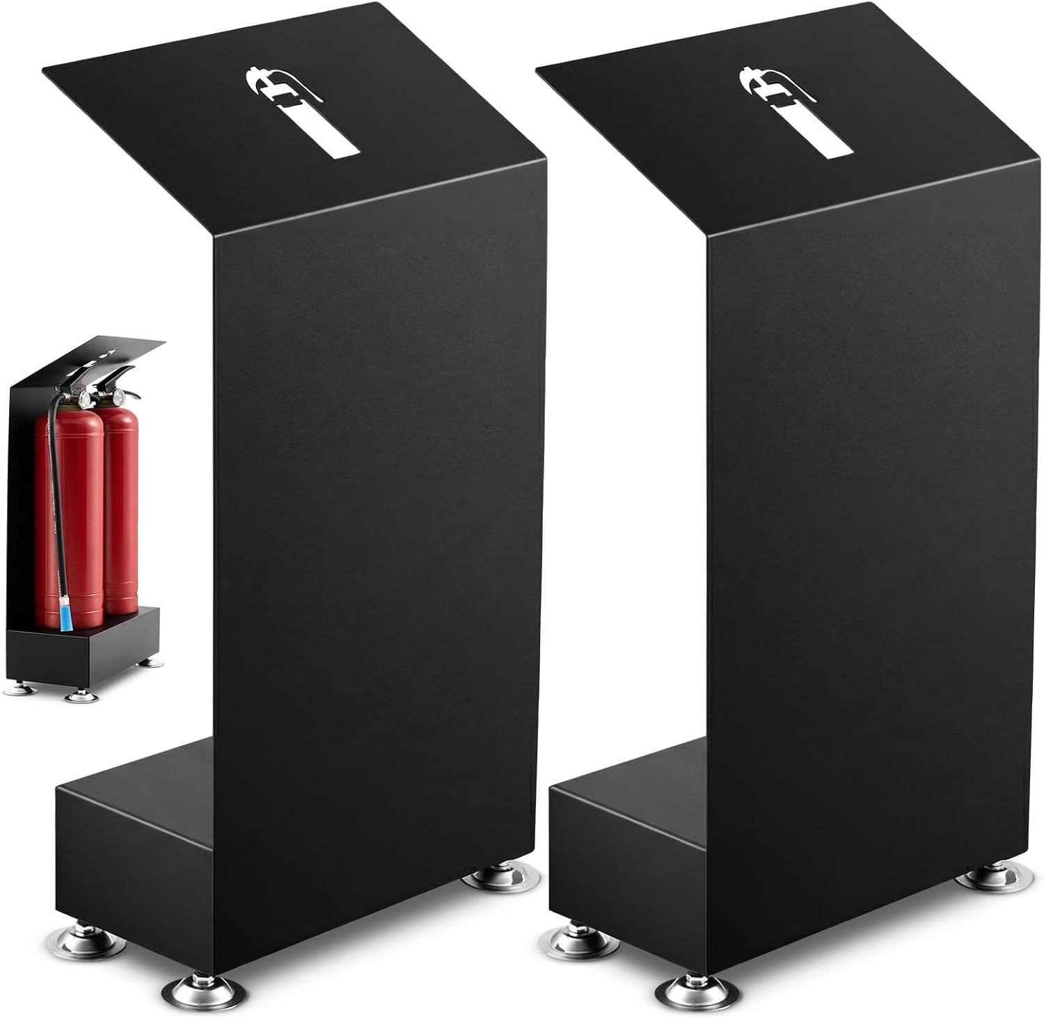 2 Pack Fire Extinguisher Stand Floor Holder for Garage, Office, Warehouse, Heavy