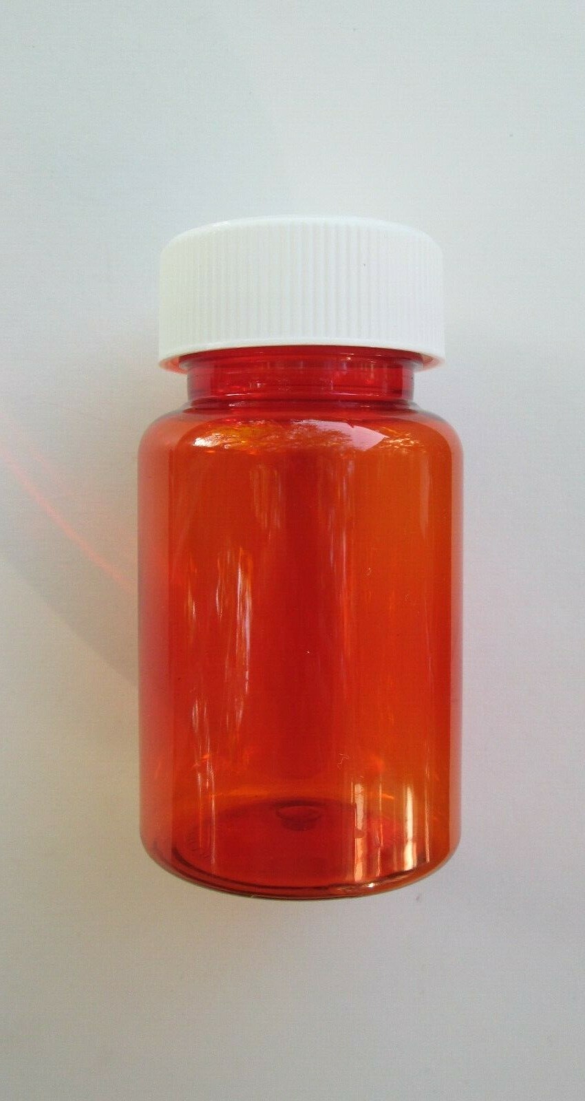 1 Medicine Pill Pharmacy Bottle Clear Red Generic Prescription Container