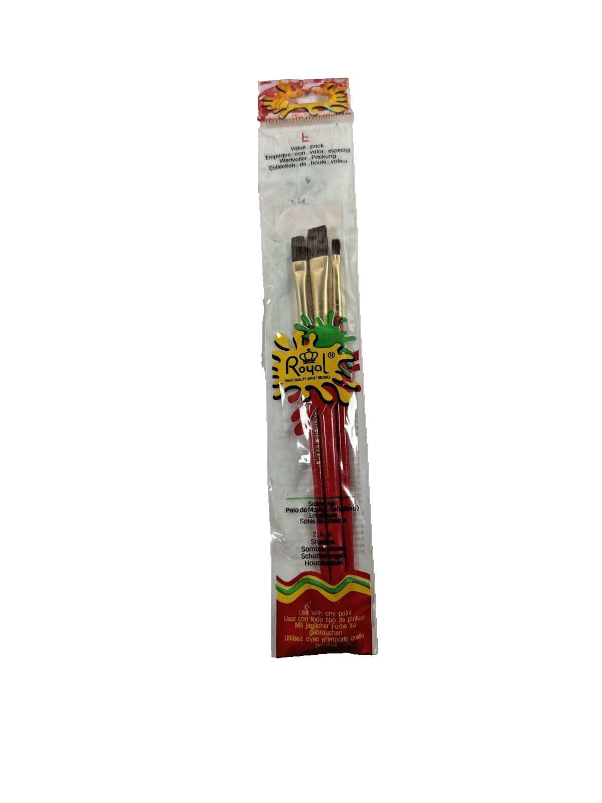NEW OLD STOCK Royal & Langnickel Bristle/ Shaders Brush Value Pack 3pcs