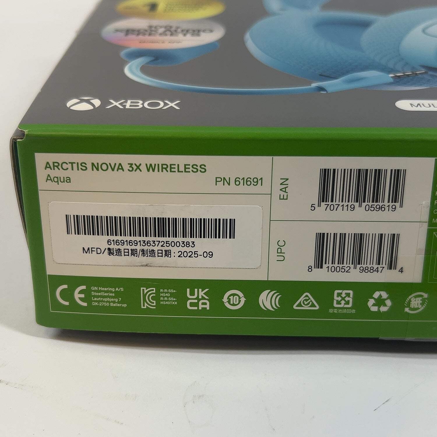SteelSeries Arctis Nova 3 Over Ear Gaming Headset Blue HS40 WIRELESS