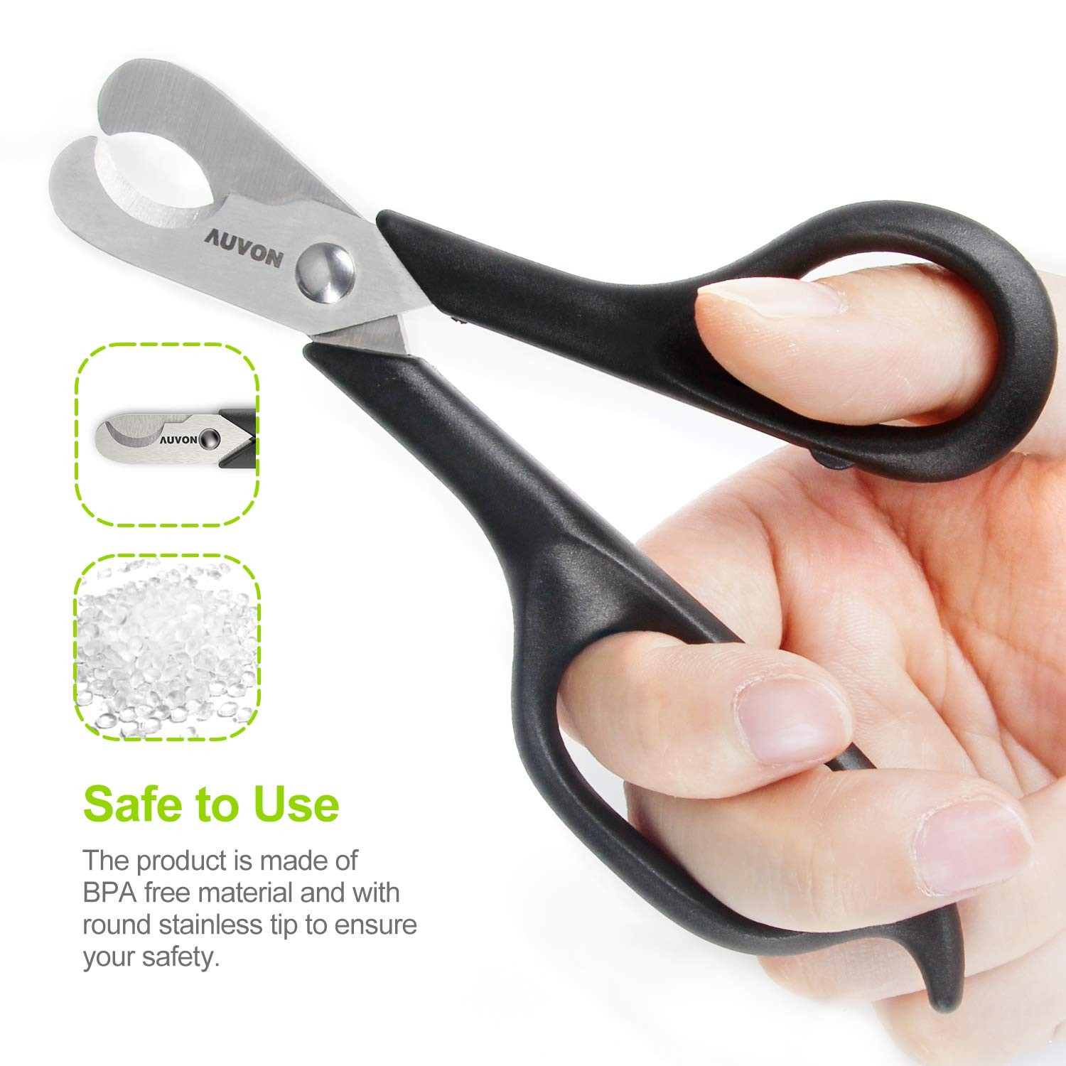 AUVON Scissors-Shaped Pill Cutter, Sharp Blade Pill Splitter for Easily Dividing