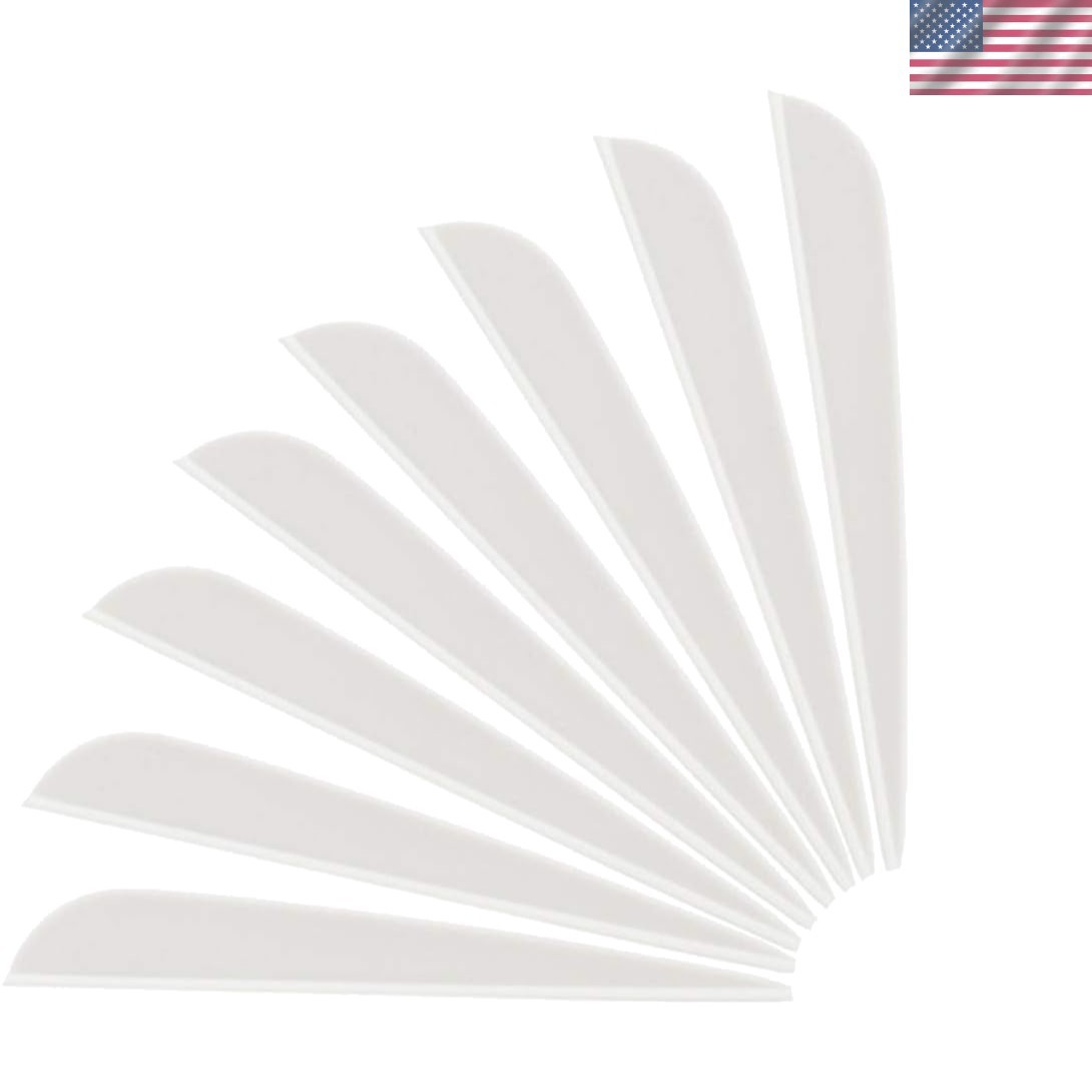 Streamlined TPU 4 Inch Vanes for DIY Archery - 50 Pack in 9 Vibrant Colors