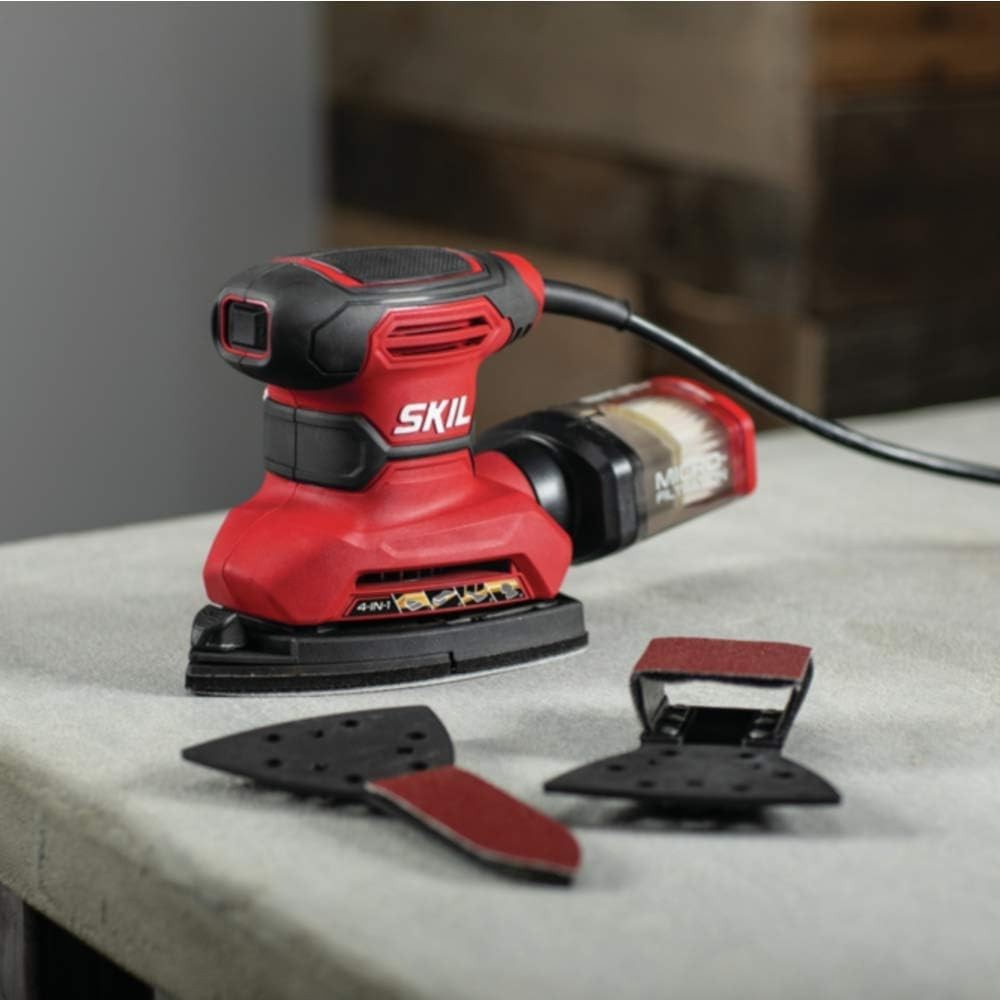 Multi-Function Electric Detail Sander: Compact Design with Dust Control Features