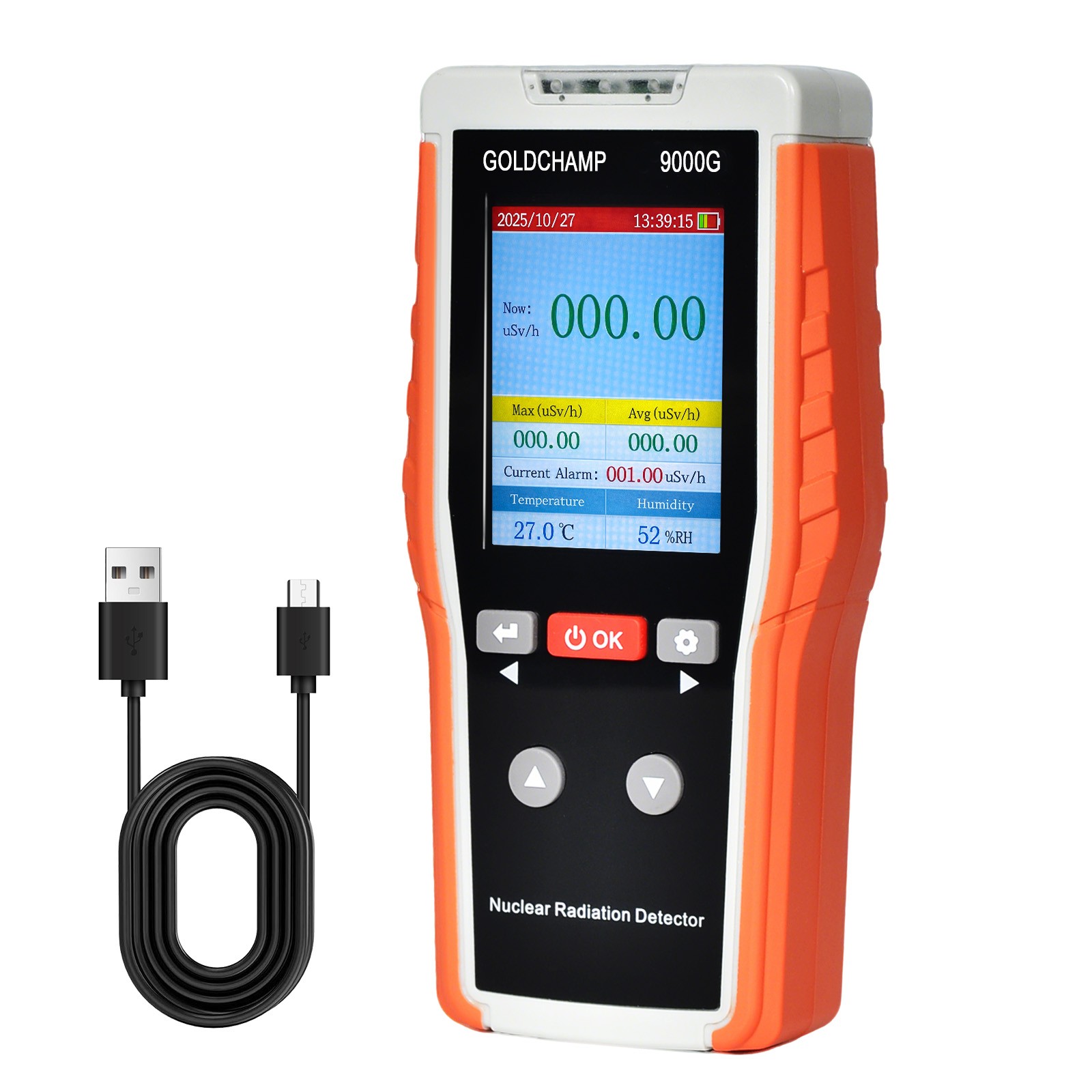 Portable Nuclear Radiation Detector GM Geiger Counter Tube β γ X-Ray Dosimeter