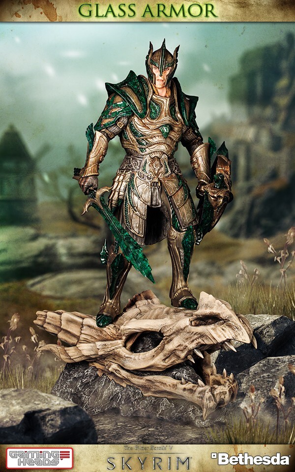 Gaming Heads Elder Scrolls V: Skyrim Glass Armor Regular Statue SEALED