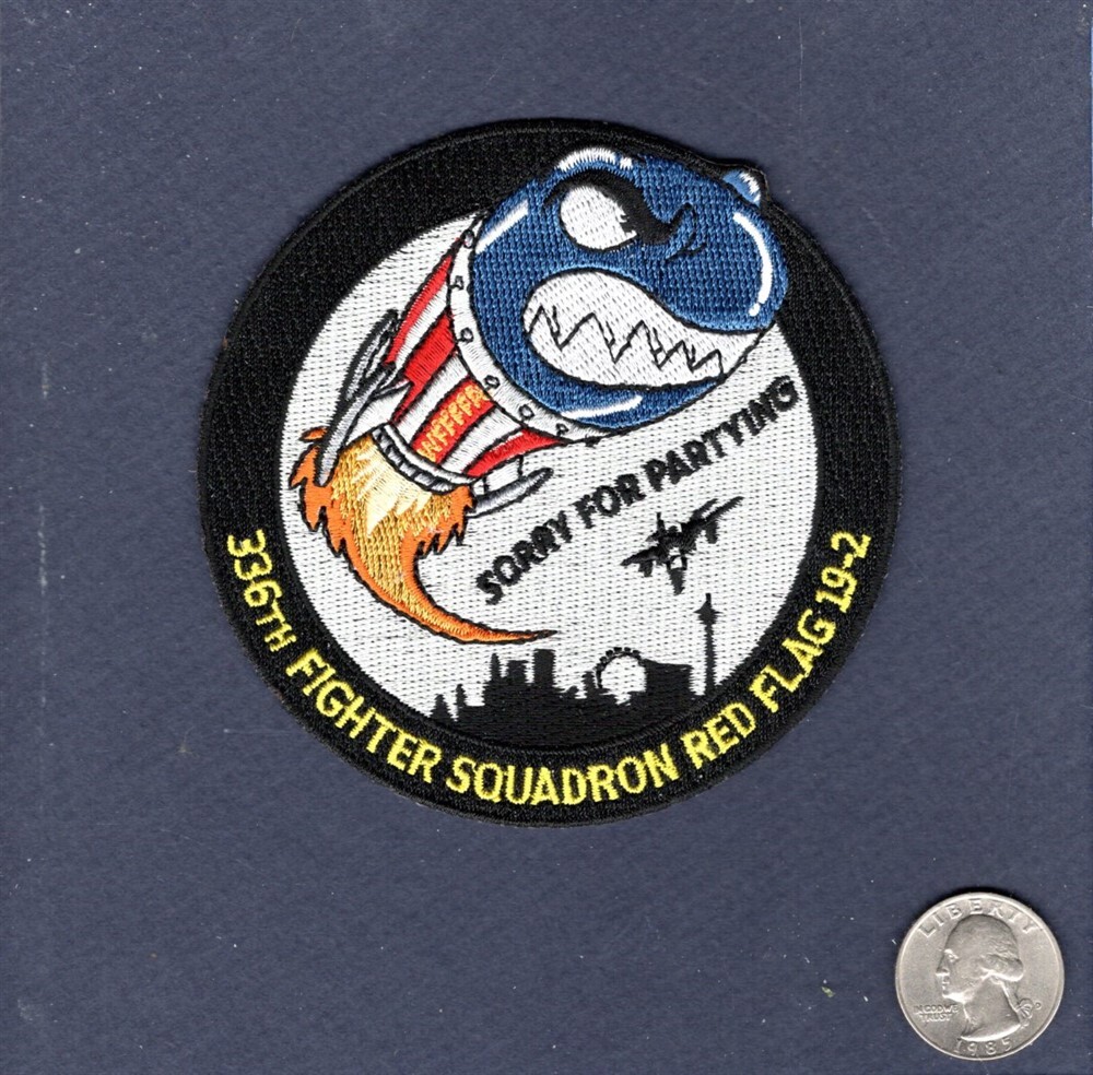 Original 336th FS ROCKETEERS Red Flag 2019 USAF F-15 EAGLE Squadron Patch +V