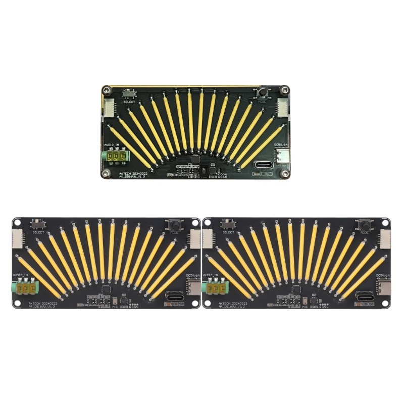 AK-DB16VU VU Meter Stereo Amplifiers Board with Adjustable Light Speeds Board