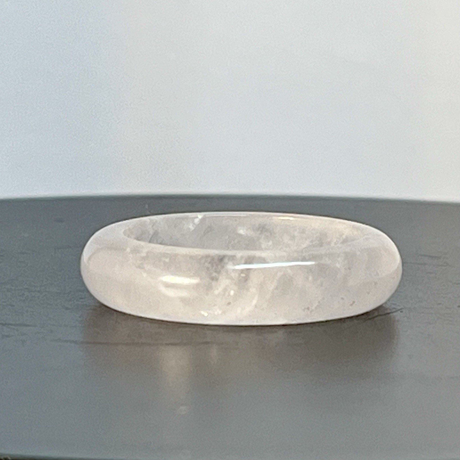 Natural Rose Quartz Crystal Gemstone Ring