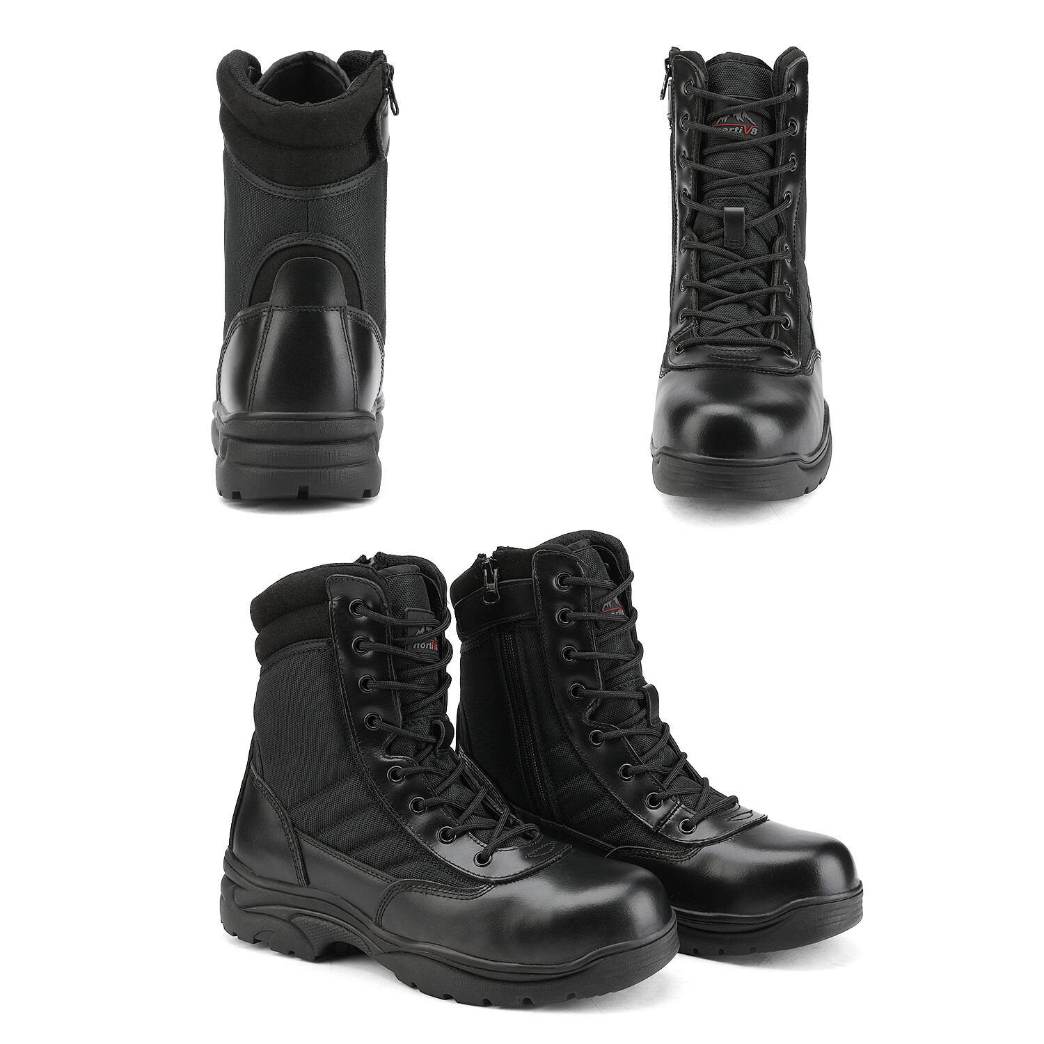 Men's Steel Toe Work Boots Safety Military Combat Work Shoes US Size 6.5-15