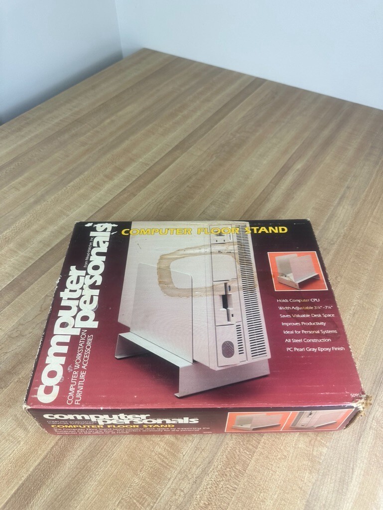NEW VTG Collectible Original Retro Computer Floor Stand Office Decor OG Box