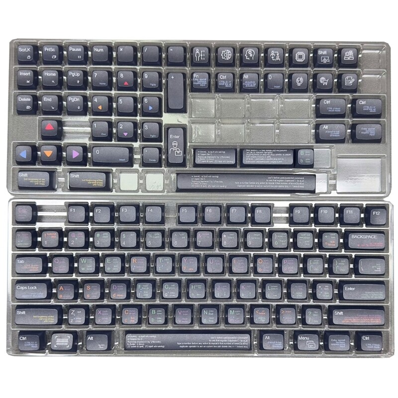 XDA Height Gaming Keyboard Keycaps 128PCS for Programmer Mechanical Keyboards