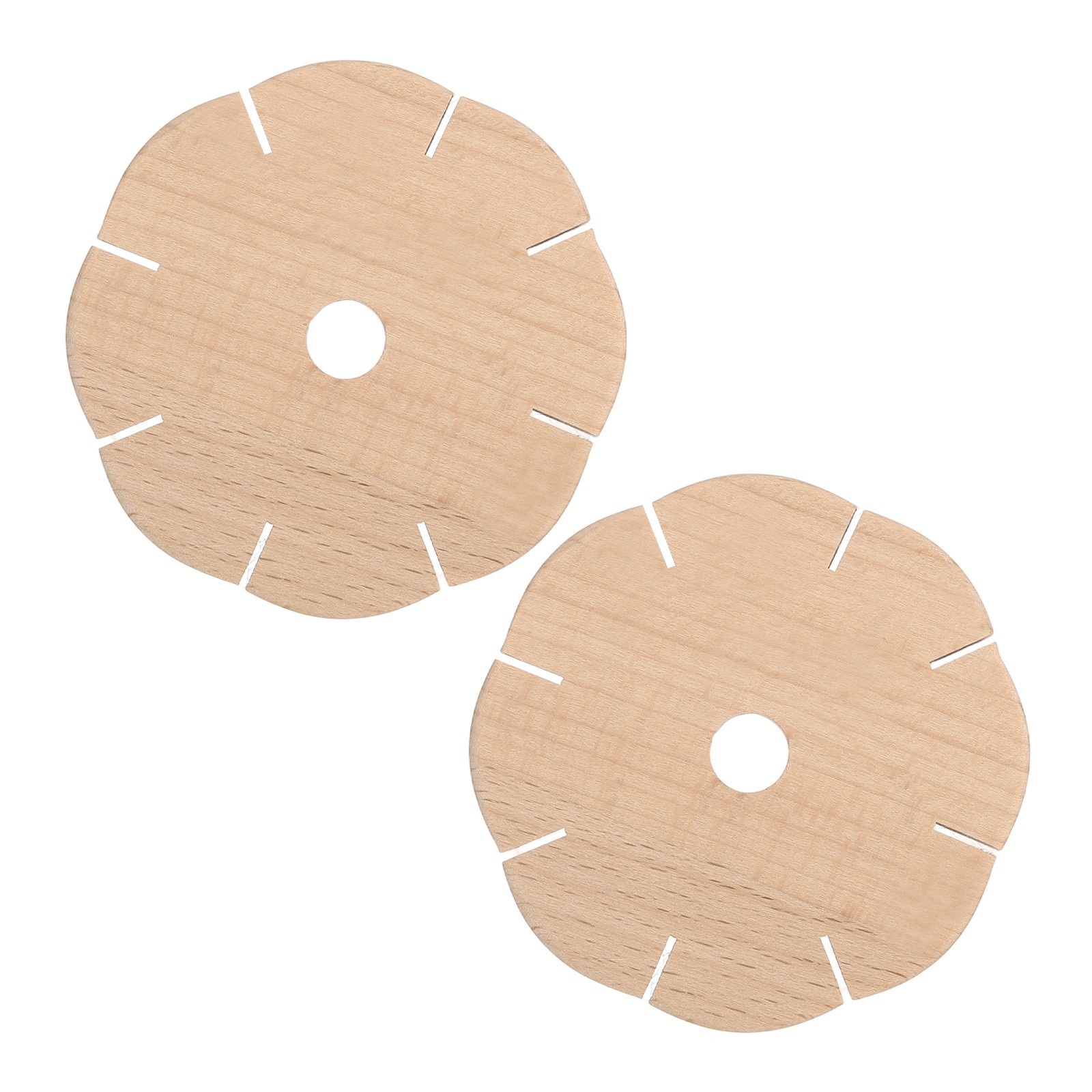 2pcs Kumihimo Disk, Wood Round Braiding Plate Beading Cord Disc Weaving Board