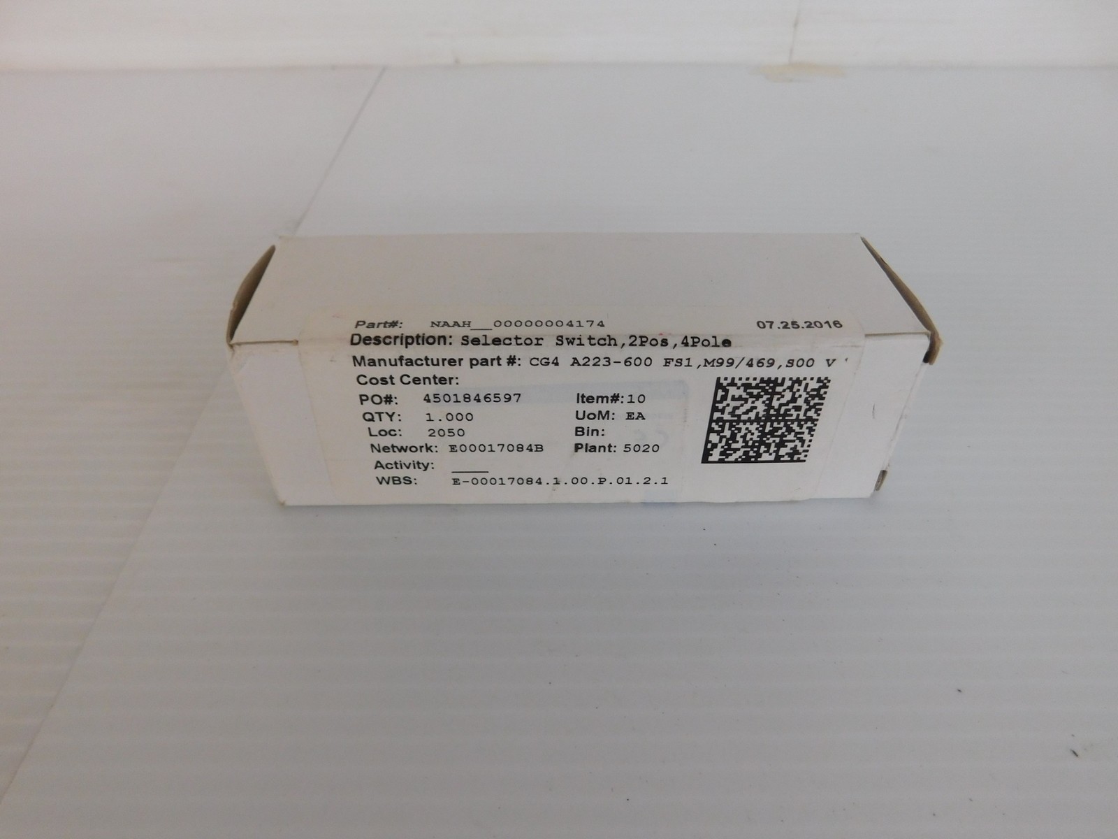 ^^ KRAUS & MAIMER SELECTOR SWITCH P/N CG4 A223-600 NEW IN OPEN BOX (SSP73)