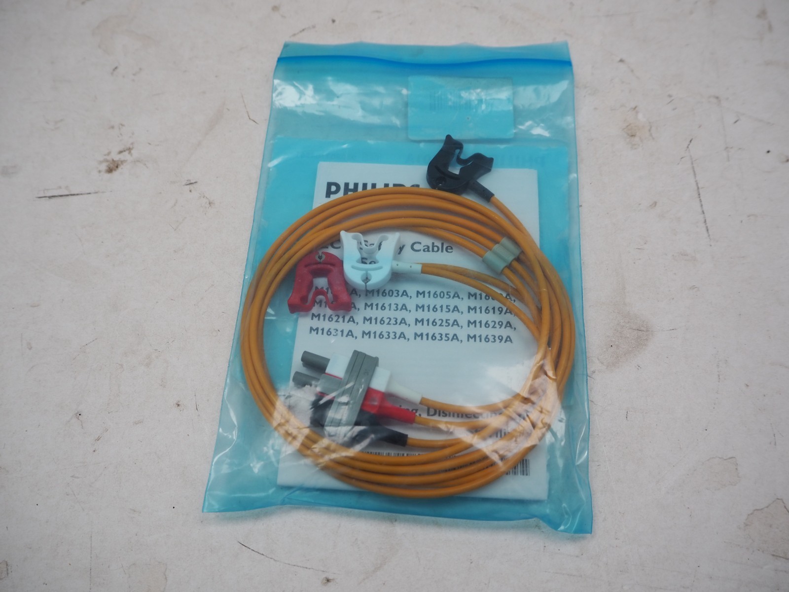 Philips 5 Lead EKG Pinch Type Lead Wire Set NEW in Bag 989803104361 Free Ship