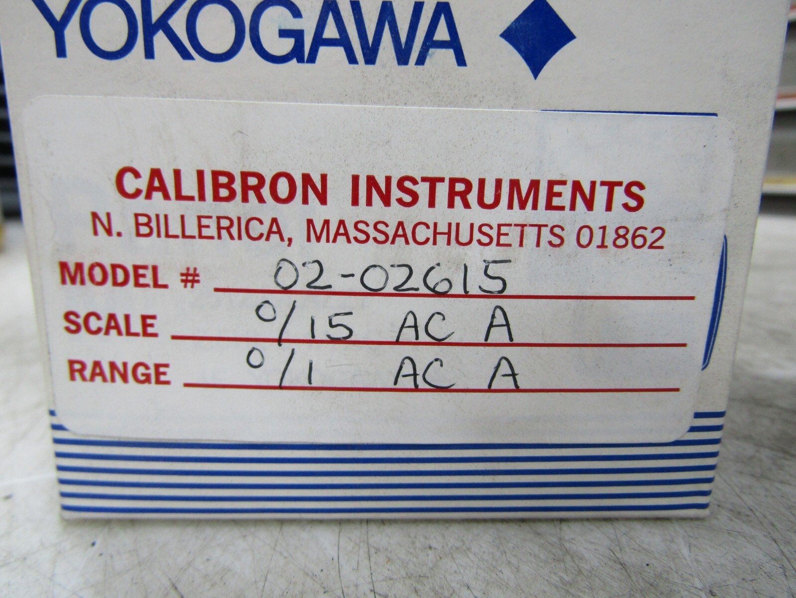 💥NEW YOKOGAWA 0-15 AMP PANEL METER 02-02615