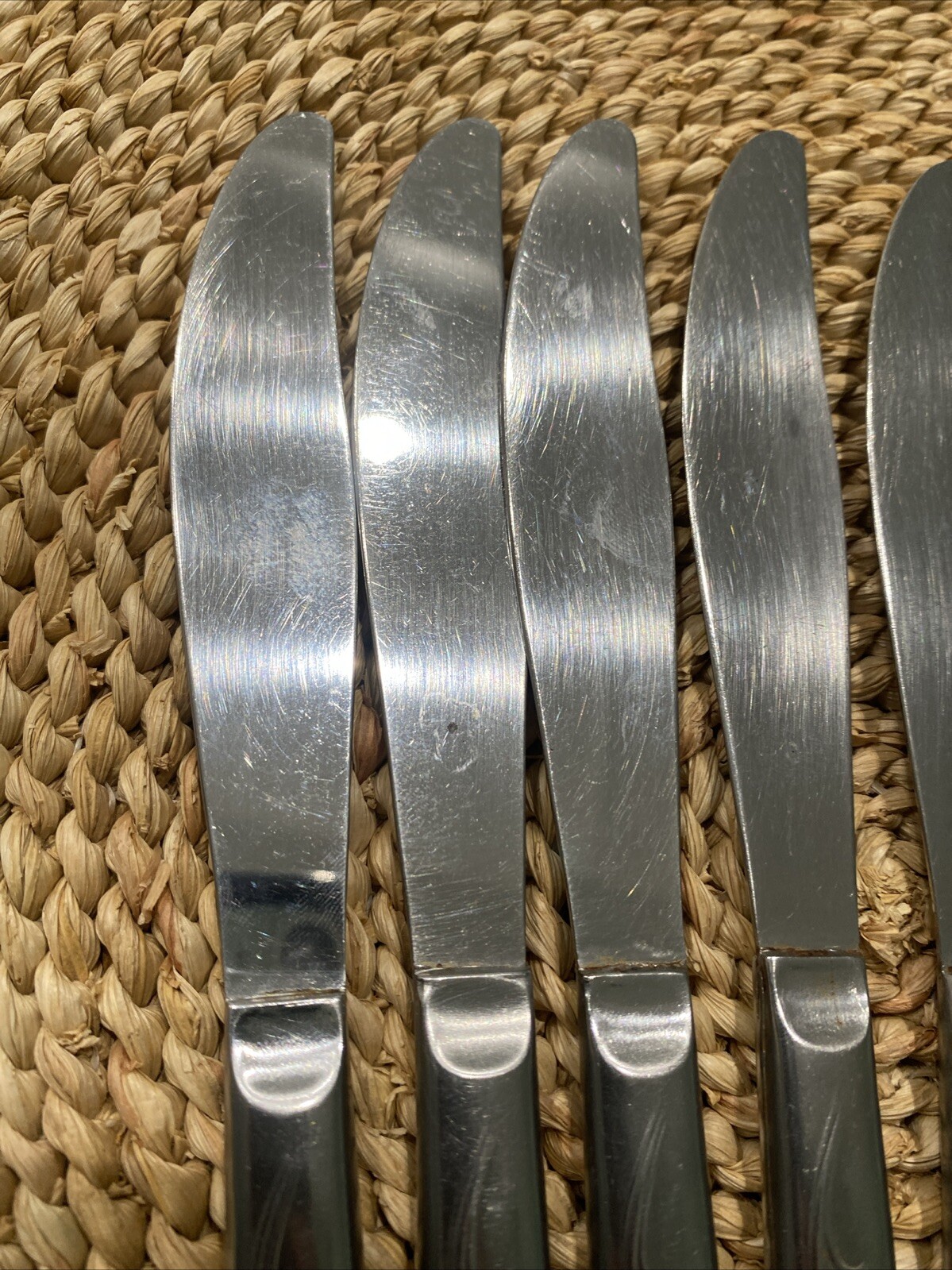 6 ISCO International Silver USA Dinner Knives Flatware