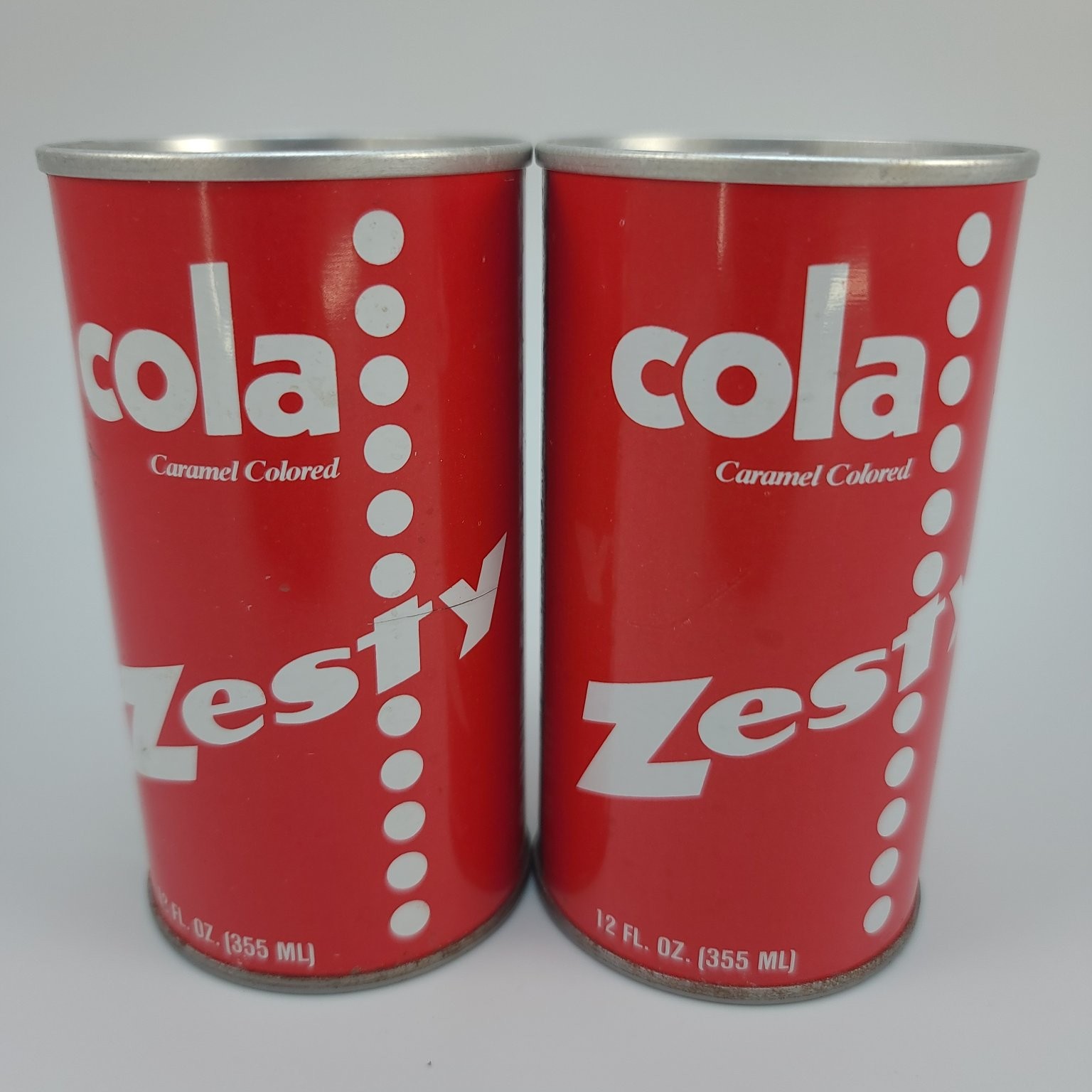Zesty Cola Pull Tab Soda Can Lot of 2 1970s Atlanta GA