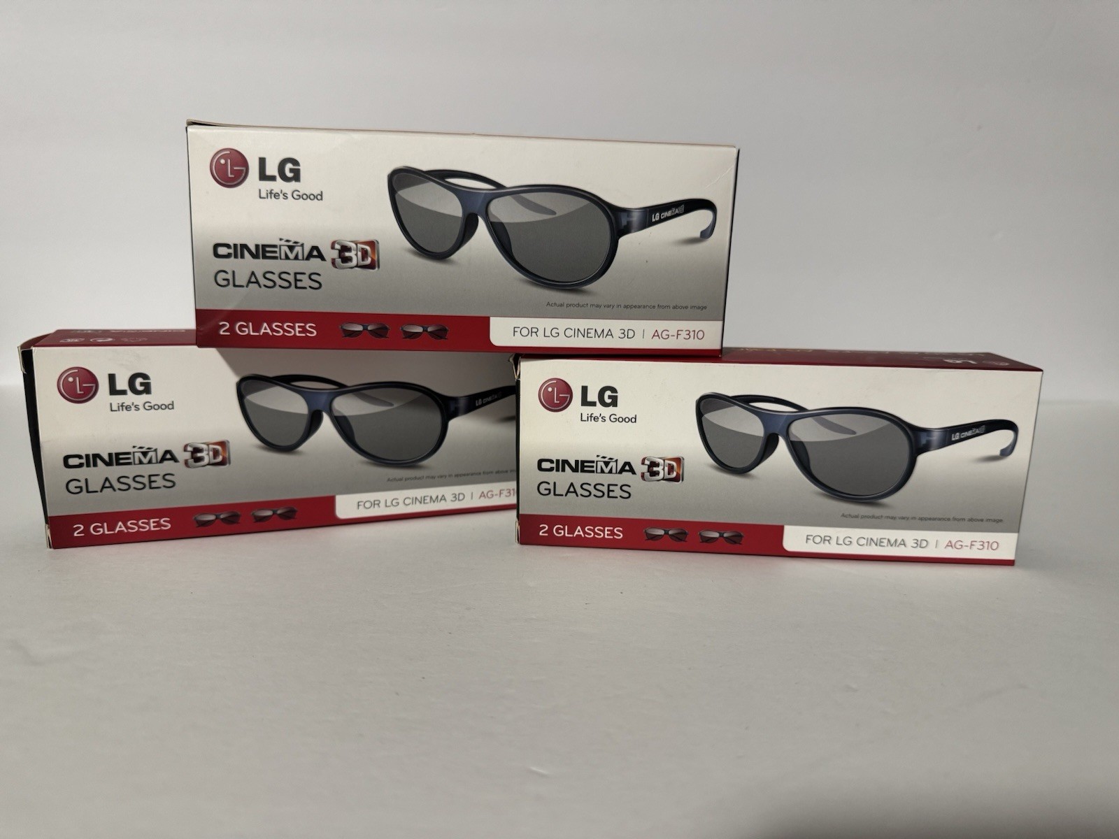 LG AG-F310 Cinema 3D Glasses - Lot Of 3 Boxes (6 Total) 3D Glasses