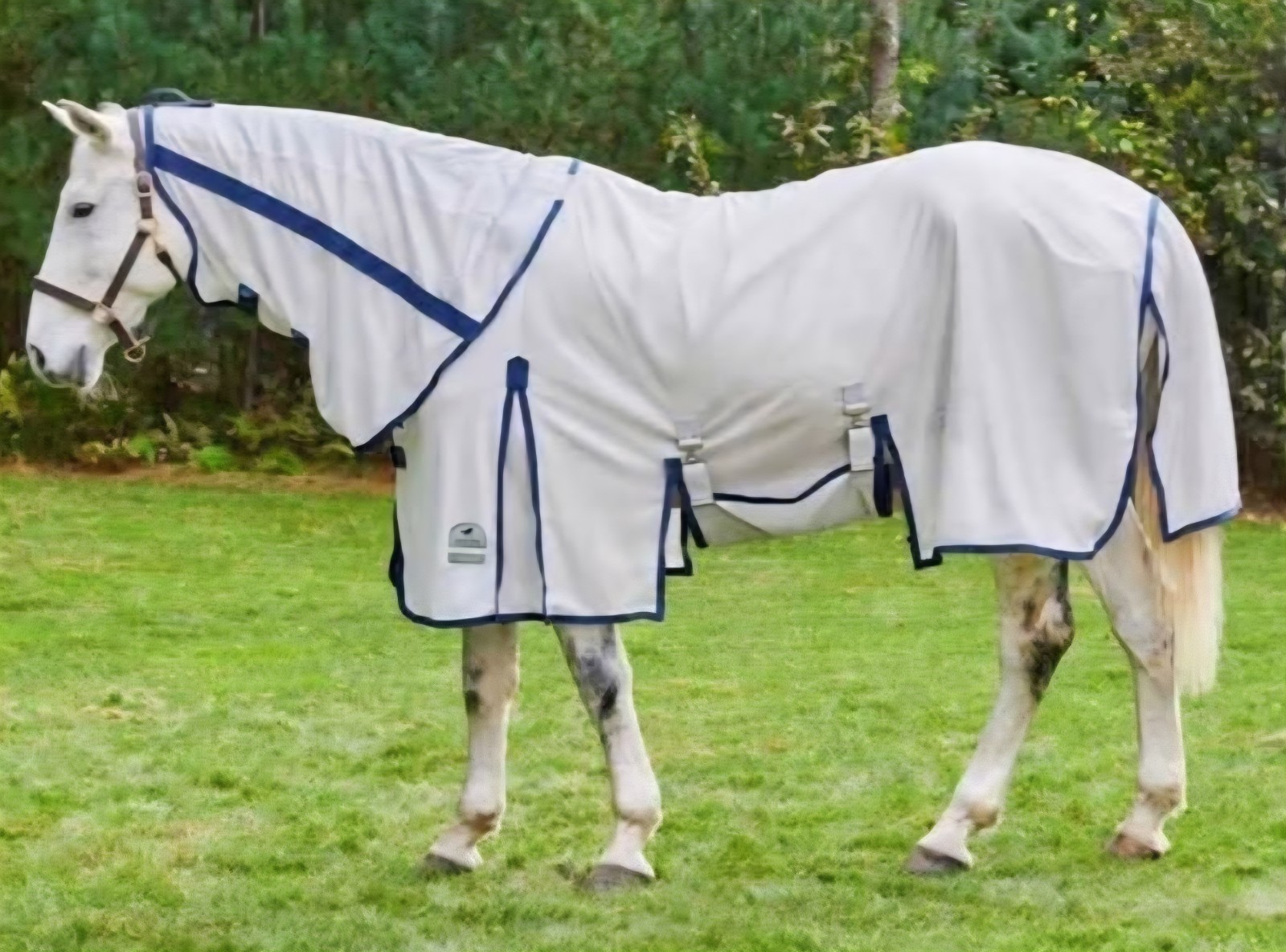Smartpak Brand Equine Flysheet, 90 Inch Flysheet With Belly Band And Neck Cover