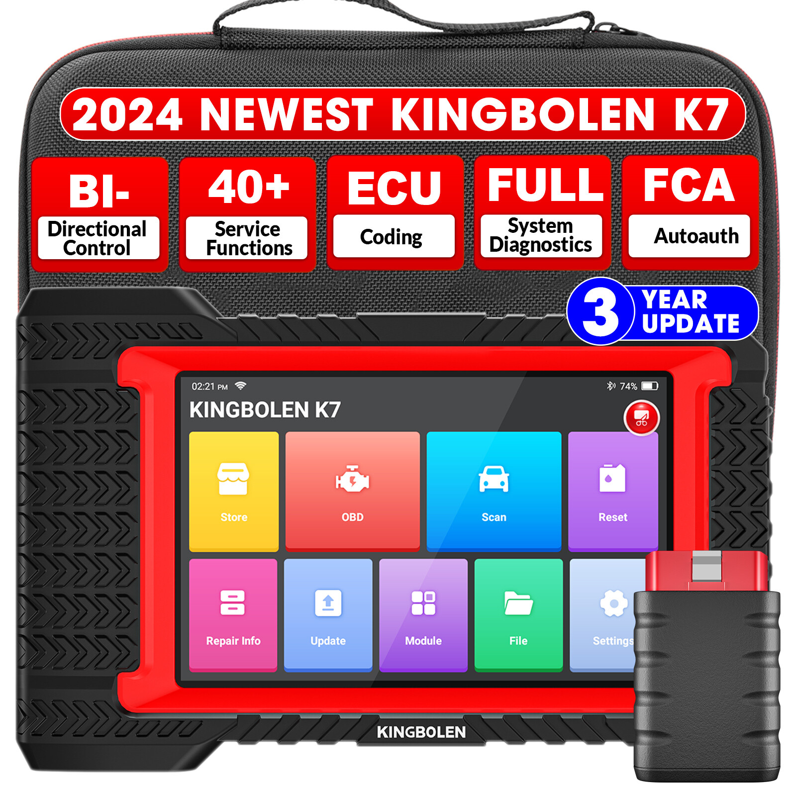 KINGBOLEN K7 Elite Auto Full Diagnostic Bidirectional Scan ECU Programming Tool