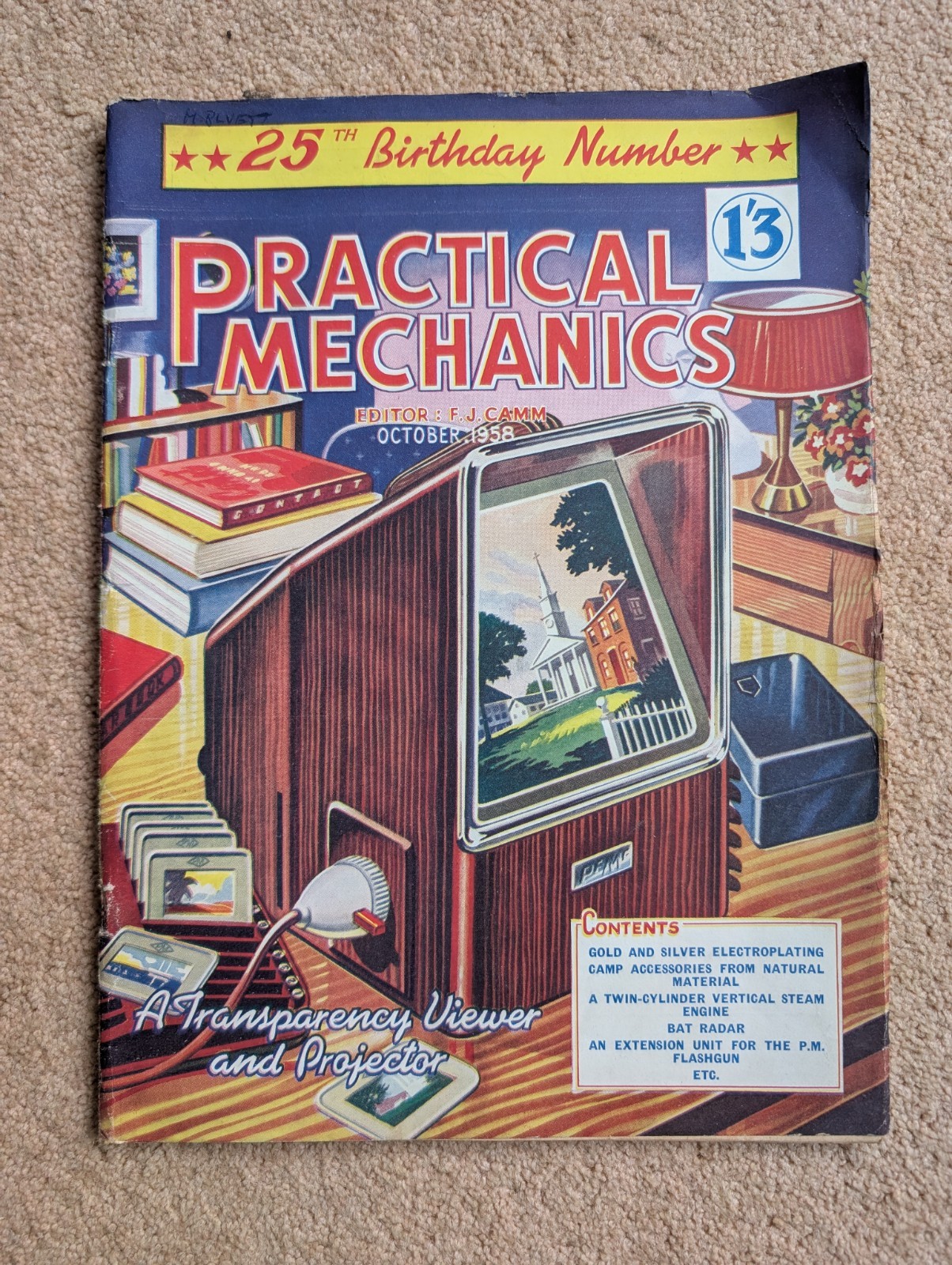 Vintage Practical Mechanics Magazine 0ctober 1958  Rare