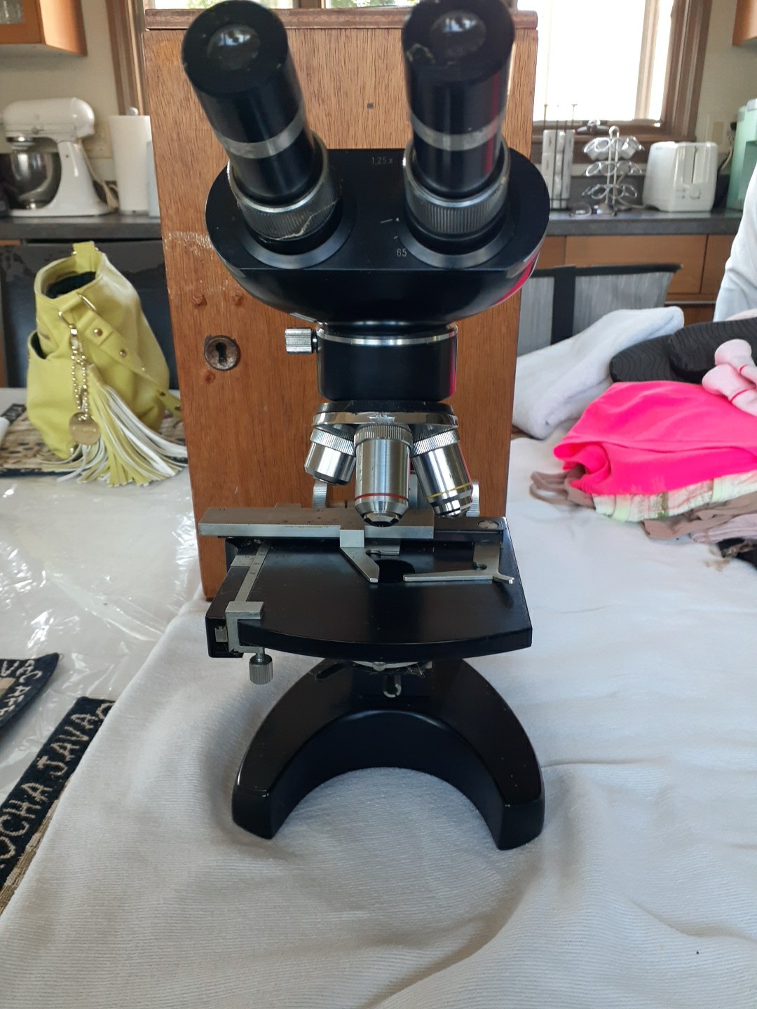 Vintage Ultralux Wetzlar Microscope w Case