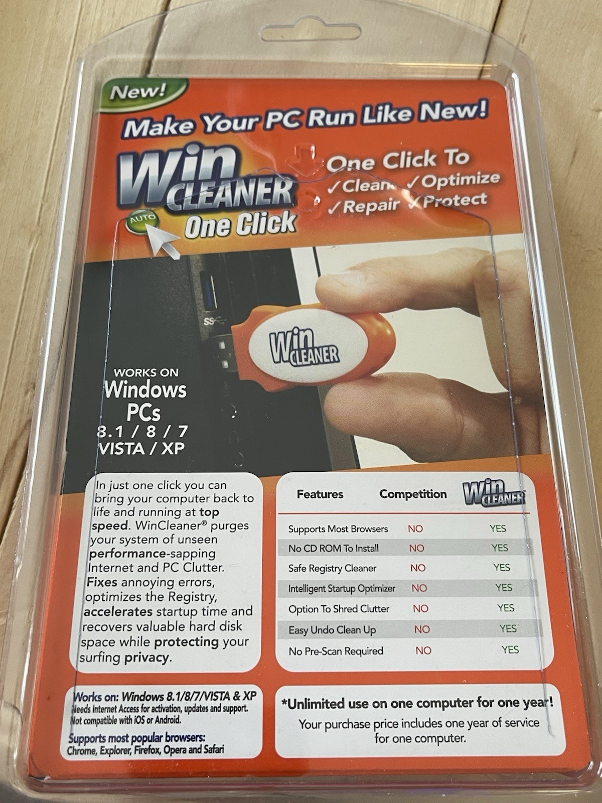 Win Cleaner One Click Professional USB Computer Clean Repair for PC Laptop