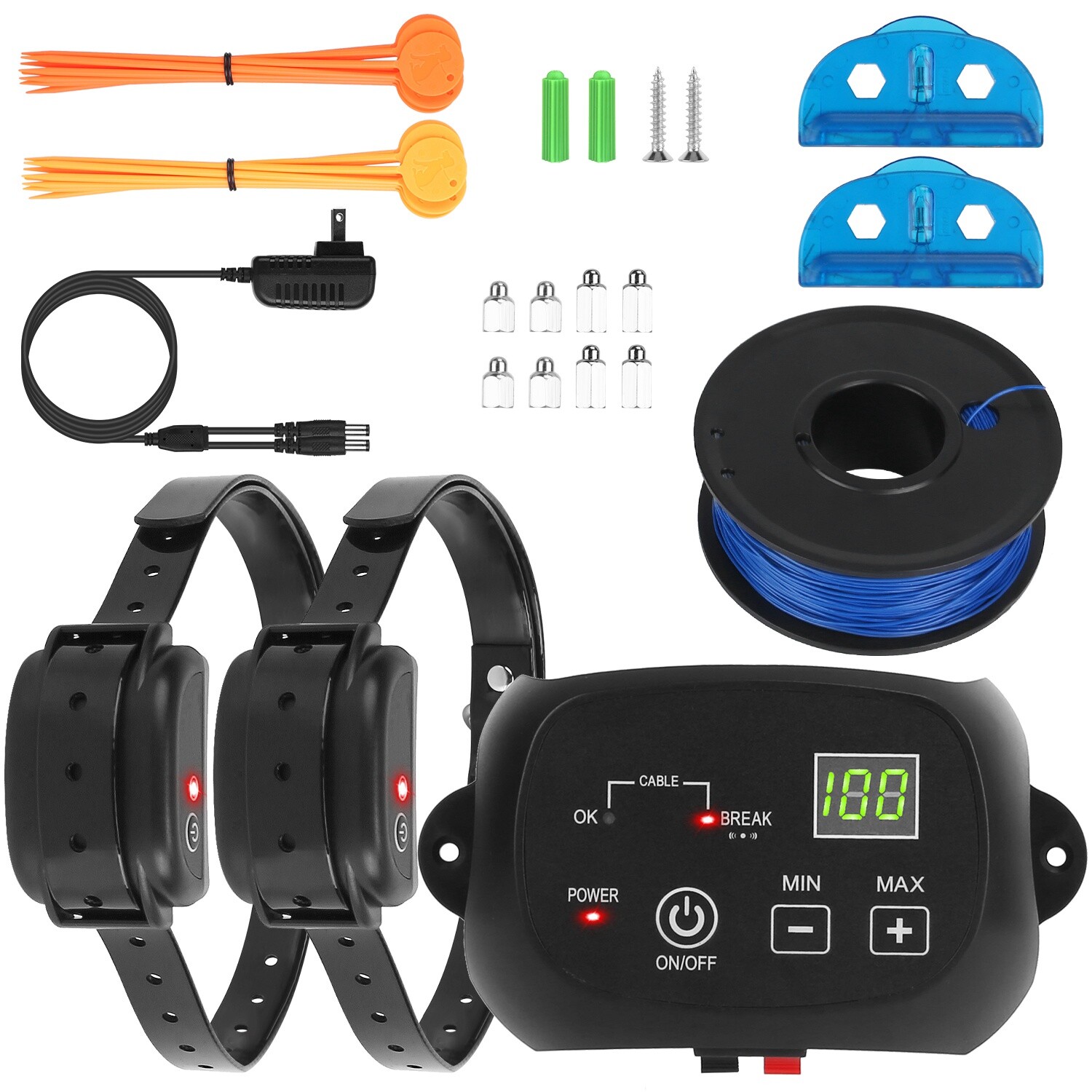 Electric Dog Underground Fence Pet Containment System Shock Collar For 1/2 Dogs