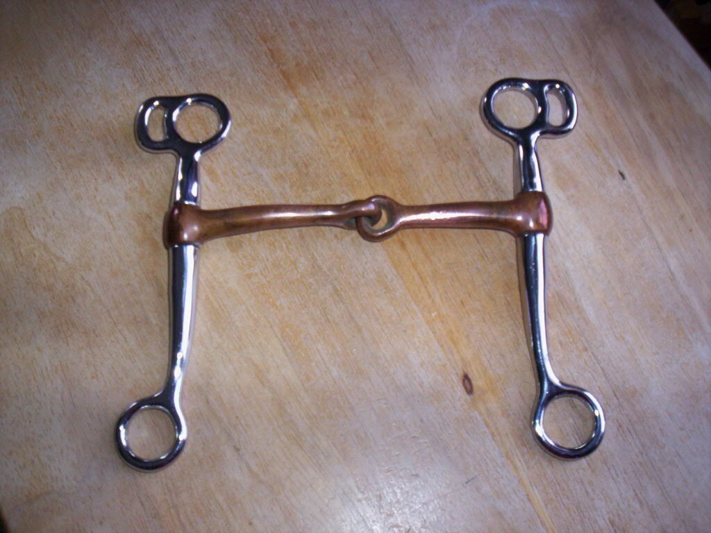 Used Tom Thumb  Snaffle  Bit 5" Copper Mouth  6  1/2" Shanks