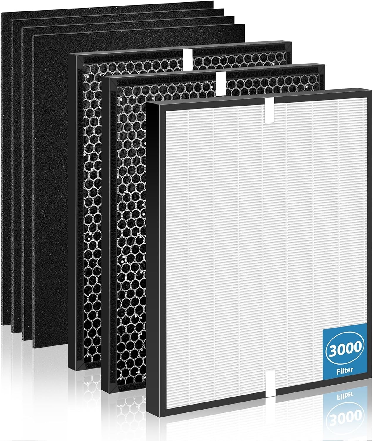 7 Pack 3000 Replacement Filter Compatible with Air doctor 3000 Air Purifi-er..