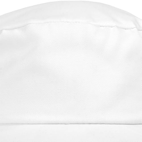 Mens Cotton Twill Painters Cap - Adjustable Hat Unstructured One Size White