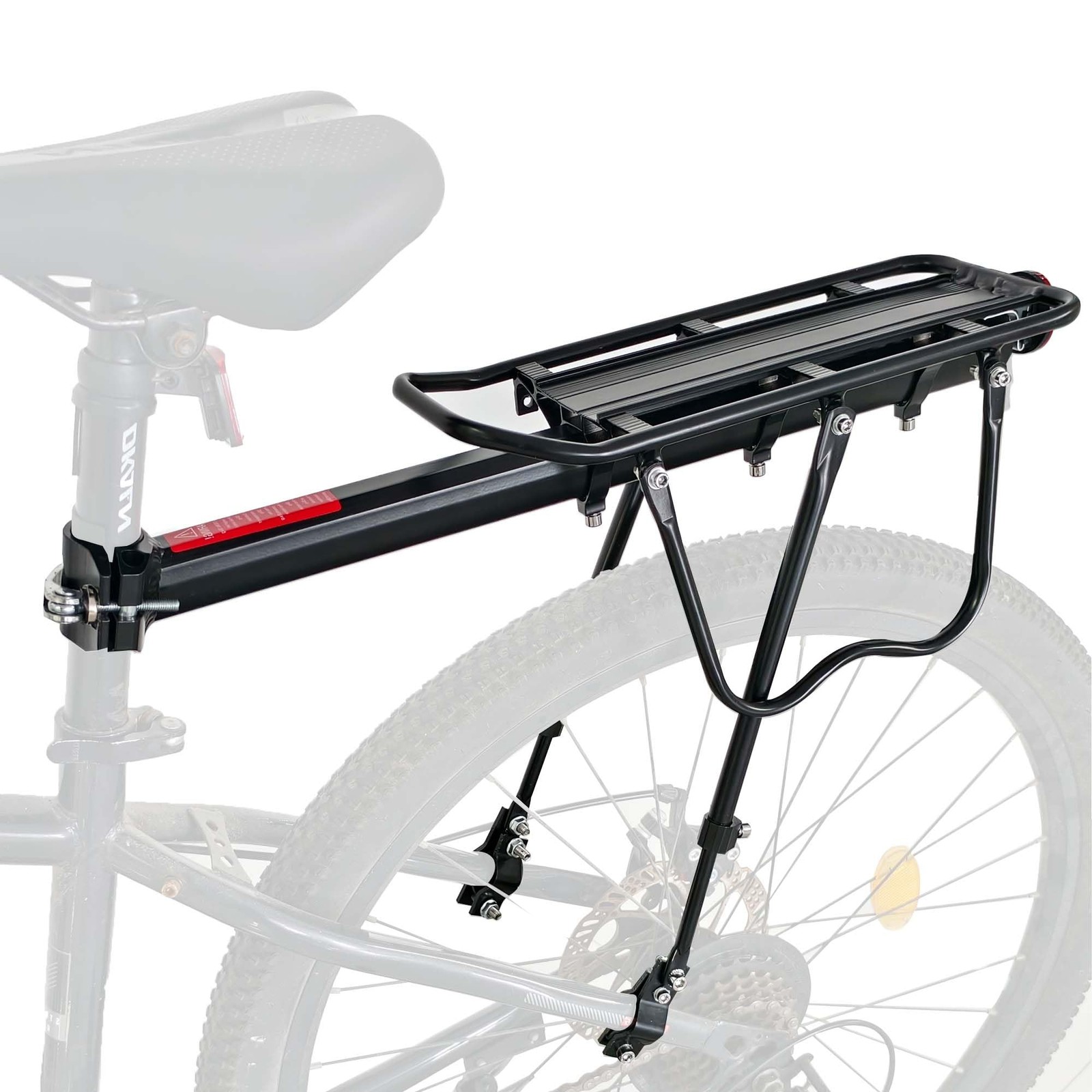 Rear Bike Rack, Aluminum Alloy Bike Cargo Pannier Rack for Back of Bike 110 L...