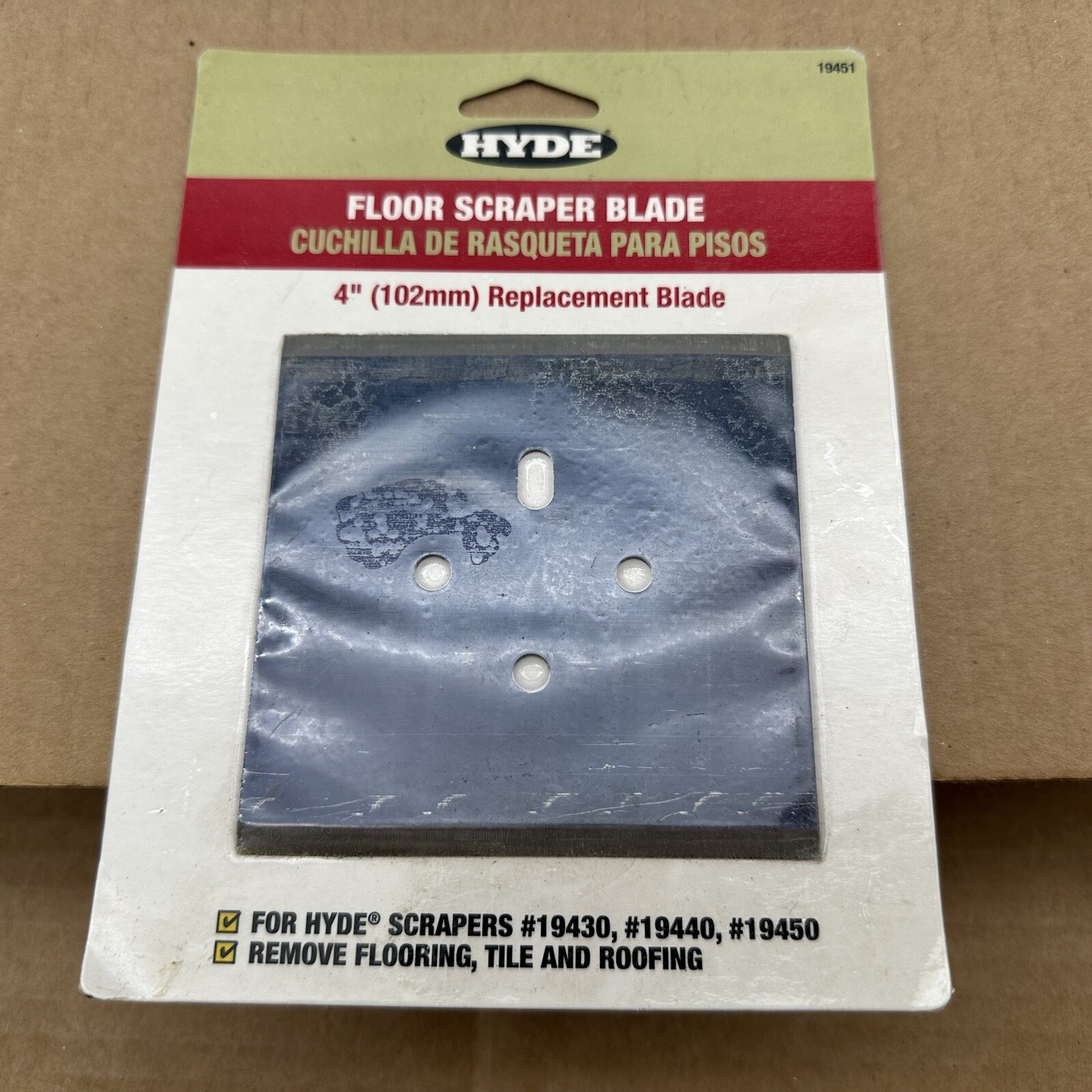 Hyde 19451 Carbon Steel Replacement Hammer Scraper Blade 4 in. with Neutral Base
