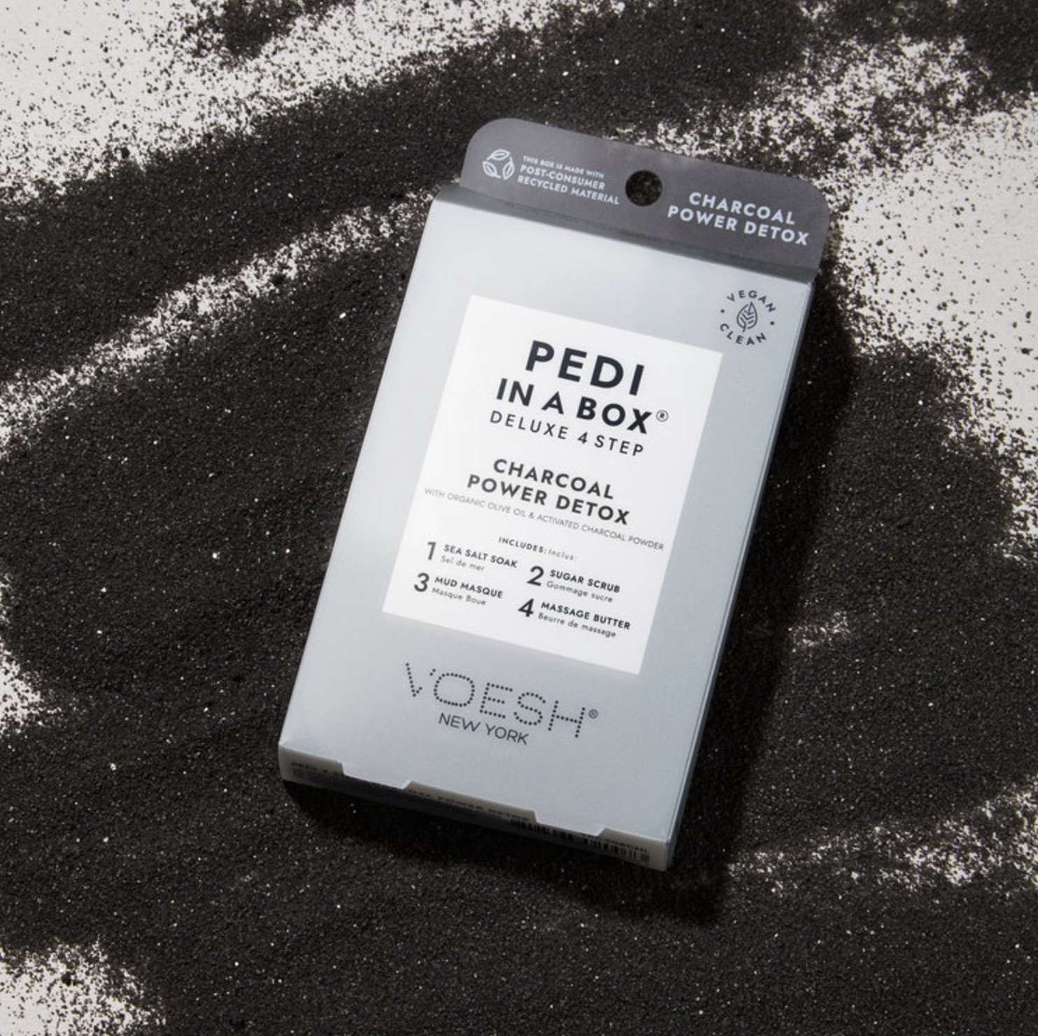 Voesh Pedi Deluxe 4 Steps PACK OF 10 - Charcoal