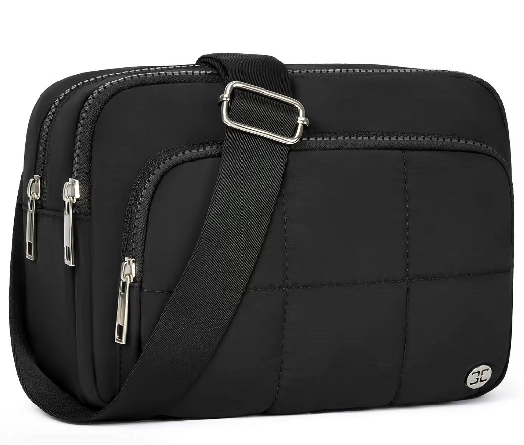 Telena Crossbody Bag for Women, 3-Zip RFID Anti-Theft Crossbody Purse for Tra...