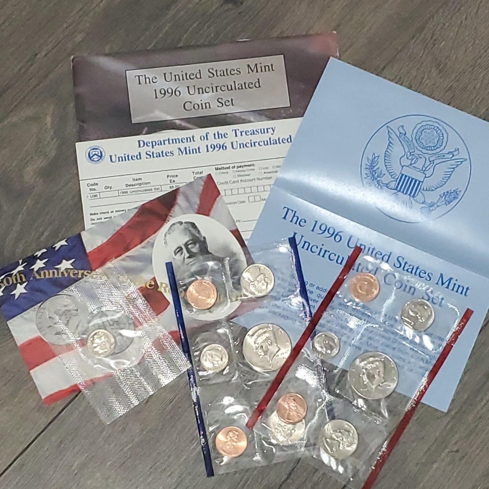 1996 Uncirculated Coin Set, U.S. Mint Certified + "W" Dime  Rare Roosevelt 10c
