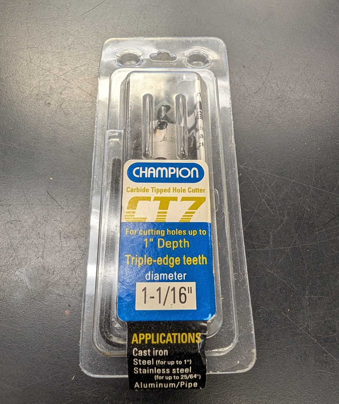 Champion CT7 Carbide Tipped Cutter Triple-Edge Teeth 1-1/16" X1" Deep-F.Ship