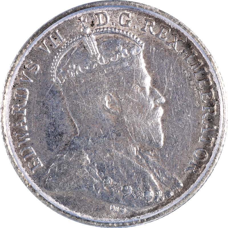 Canada 1906 Five (5) Cents ICG AU50 Details KM#13 - Scratched