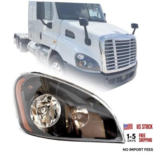 Headlight Replacement for Freightliner Cascadia 2008 2009 Black Front Right