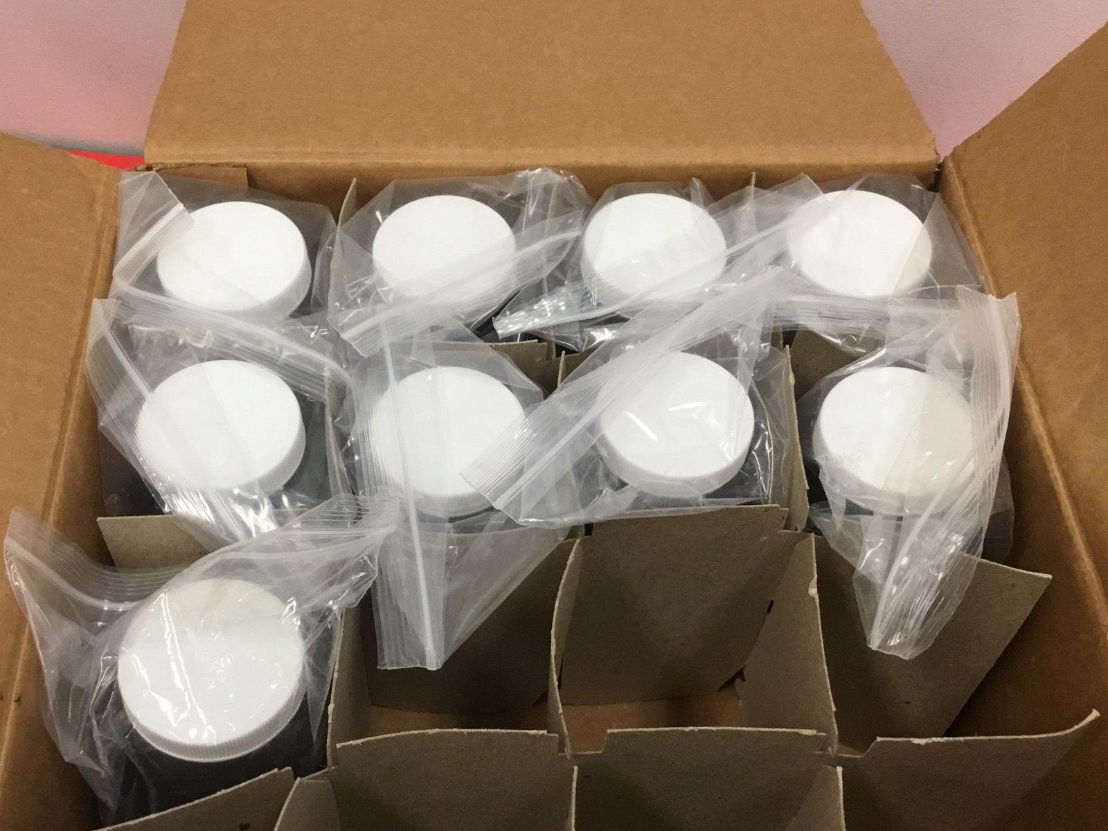 250 CC - Amber Heavy Glass Bottles - QTY. (9) - UNUSED
