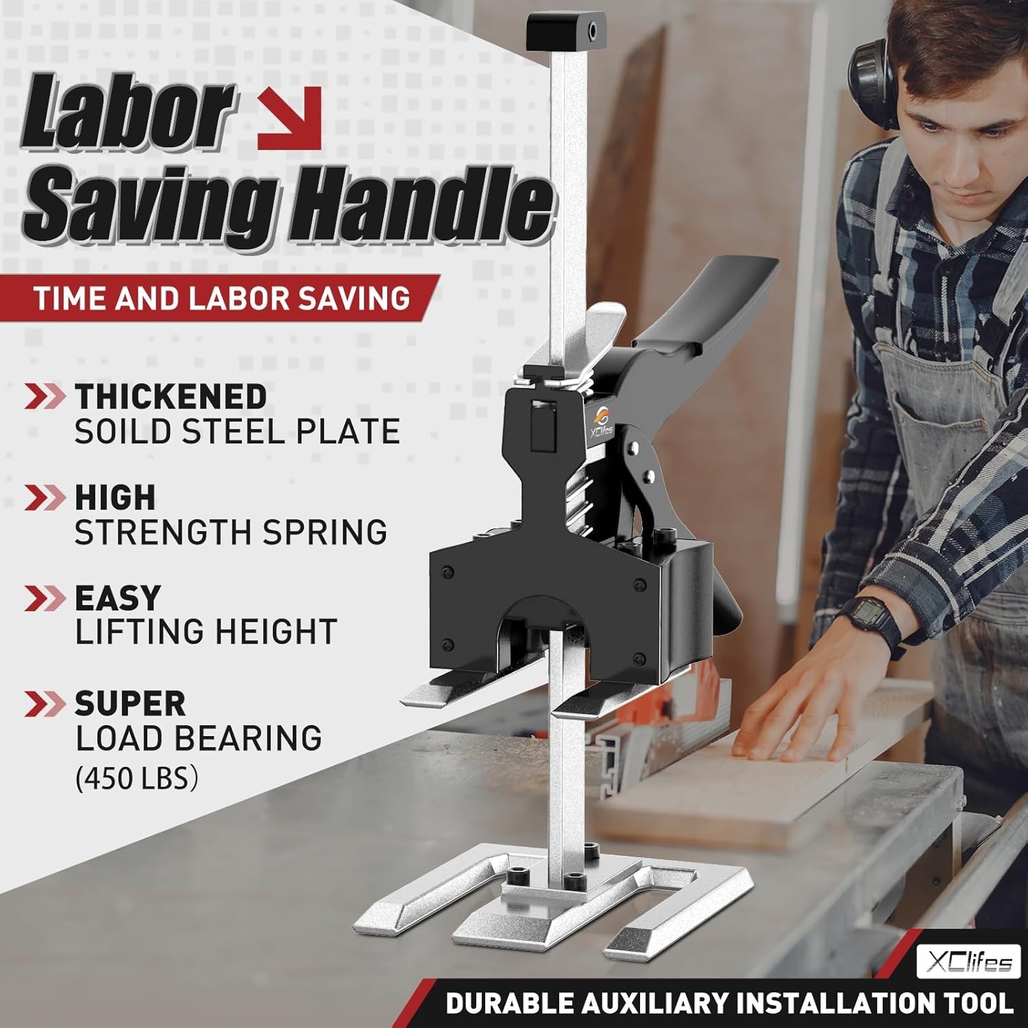 Upgraded 2 Pack Lifting Jacks - Effortless Height Adjustment for Professionals