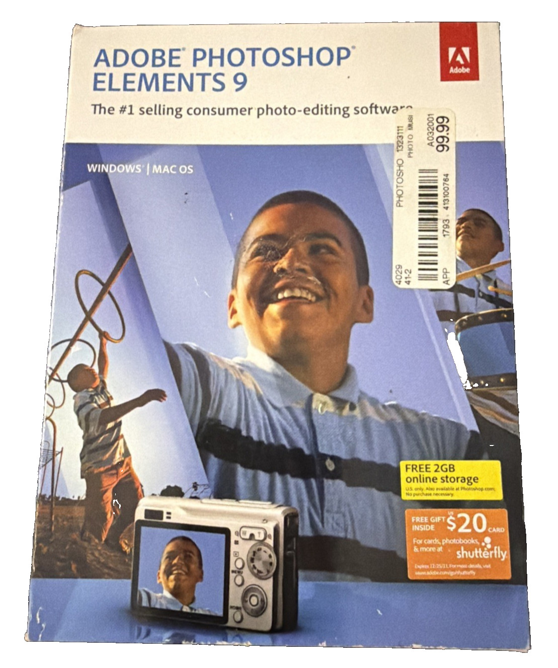 Adobe Photo Shop Elements 9 Windows & Mac 2 DVD-ROM (2010) Retail