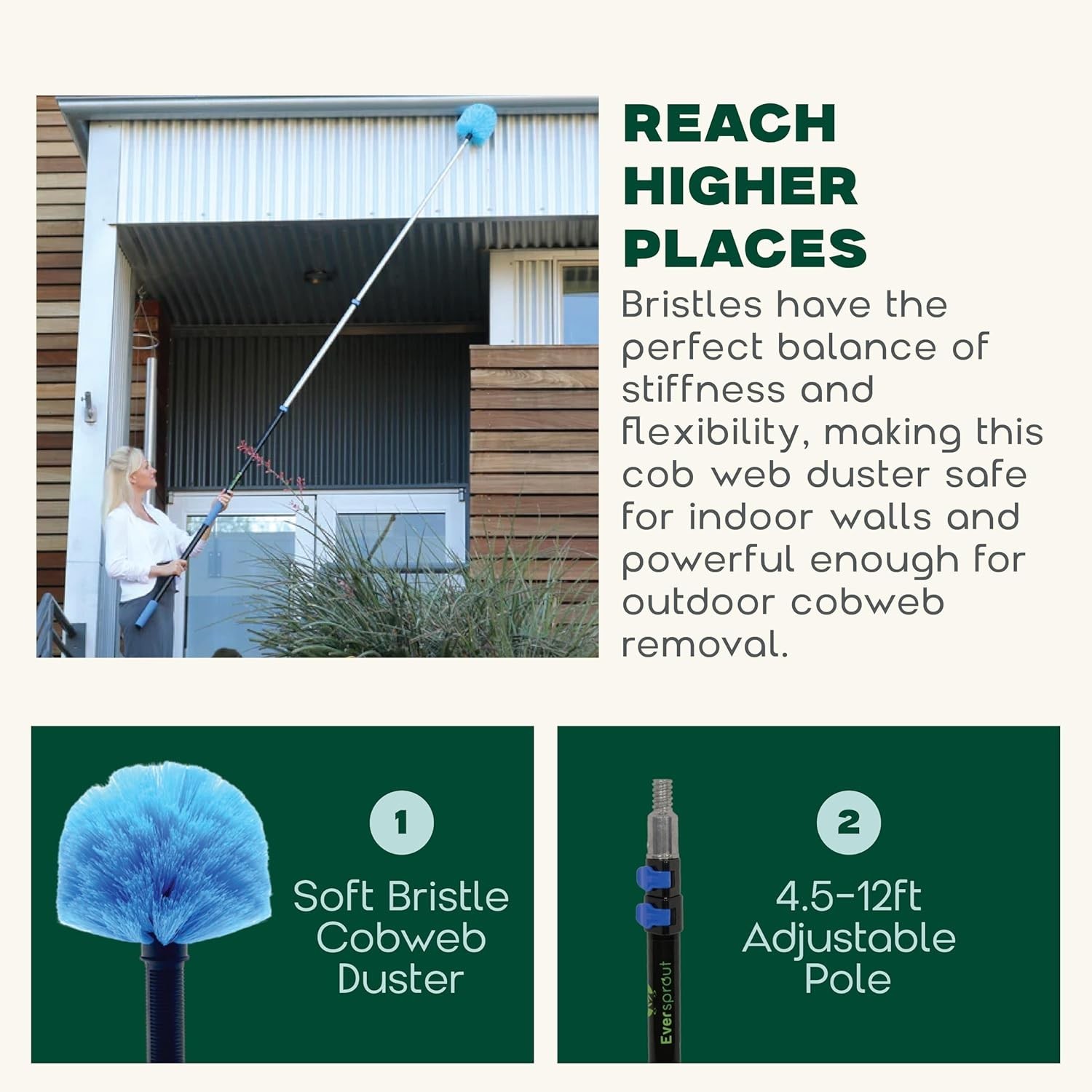 Lightweight Telescoping Cleaning Duster - Clean High Ceilings Effortlessly