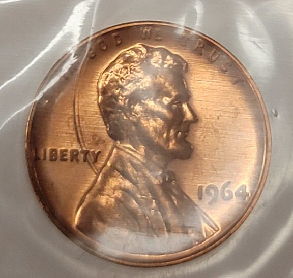 1964 GEM PROOF Lincoln Memorial Penny, Blast From The Past, In Cello Free Ship