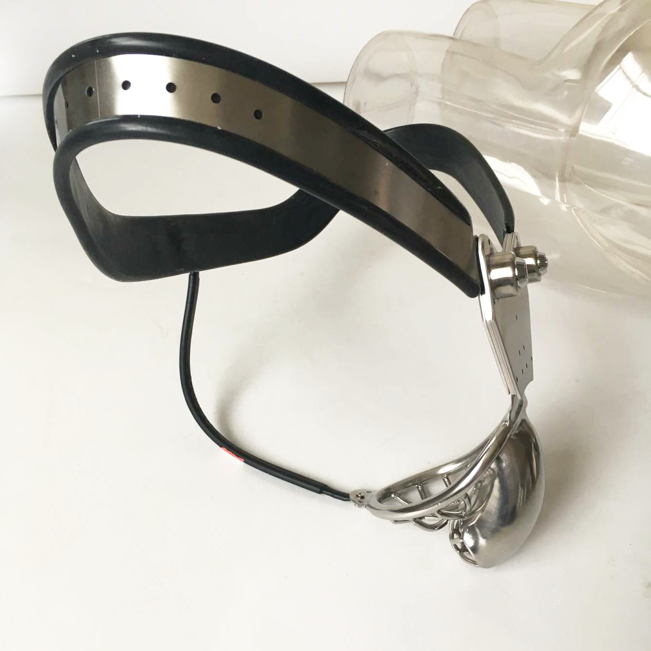 Stainless Steel Male Chastity Belt Cage Underwear Silicone Belt Pantys BDSM