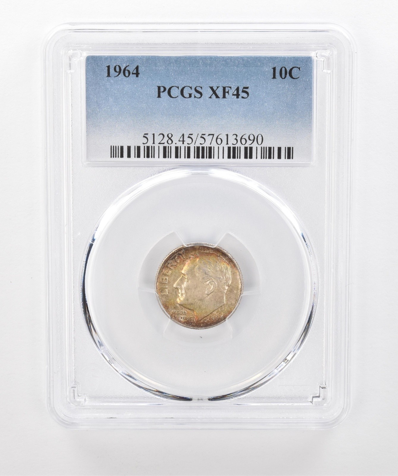 1964 Roosevelt Dime XF45 PCGS Beautiful Tone *1569