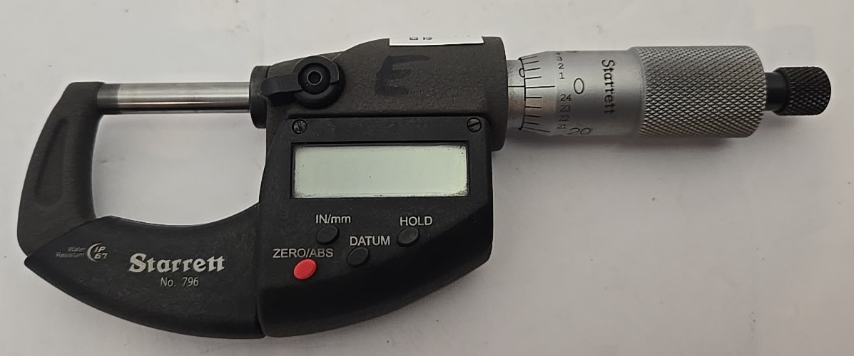 Starrett 796, 0-1" Digital OD Micrometer