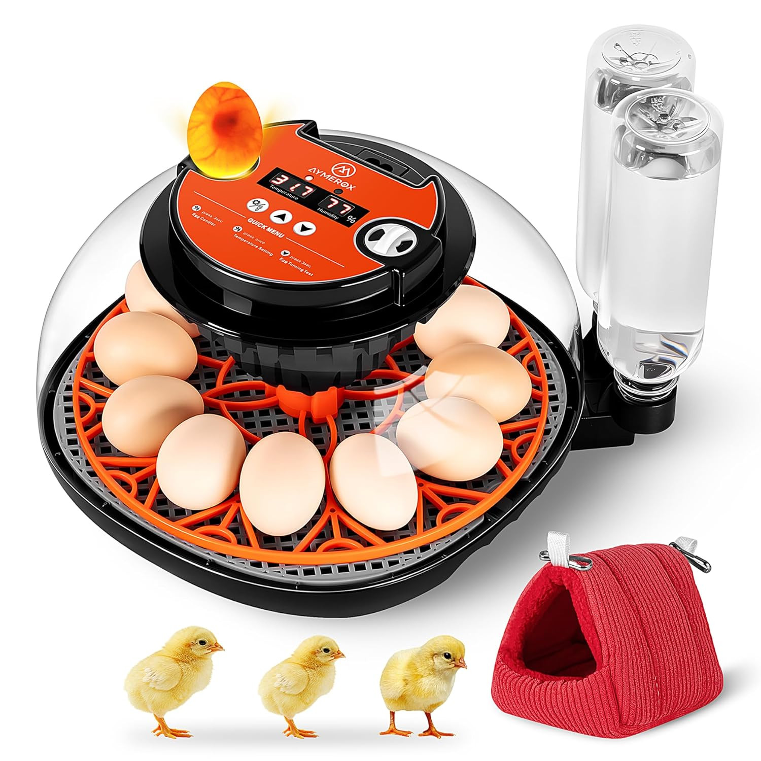 12 Egg Incubator for Hatching - Chicken, Duck, Quail & Goose – Automatic Egg Tur